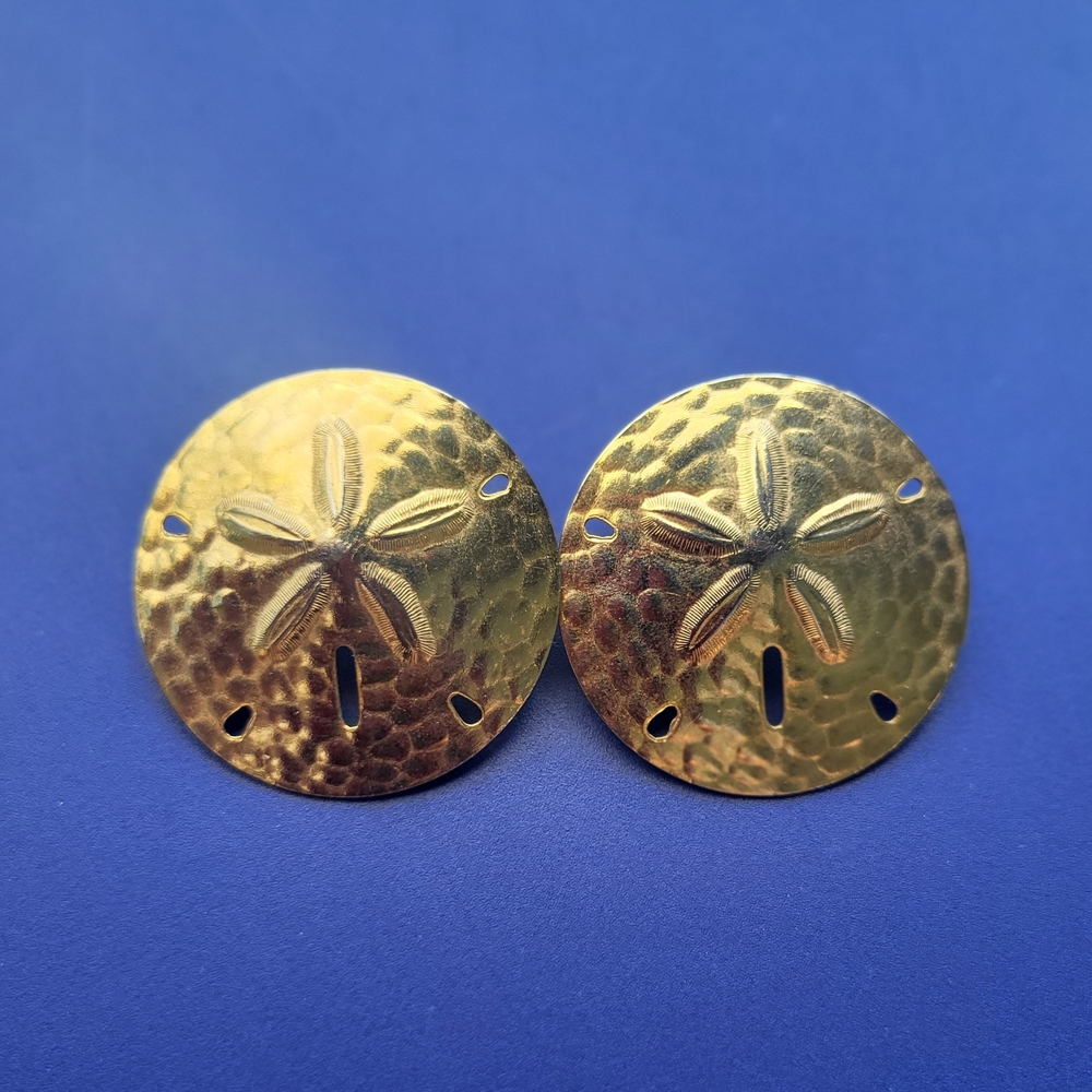 Gold-Tone Sand Dollar Earrings